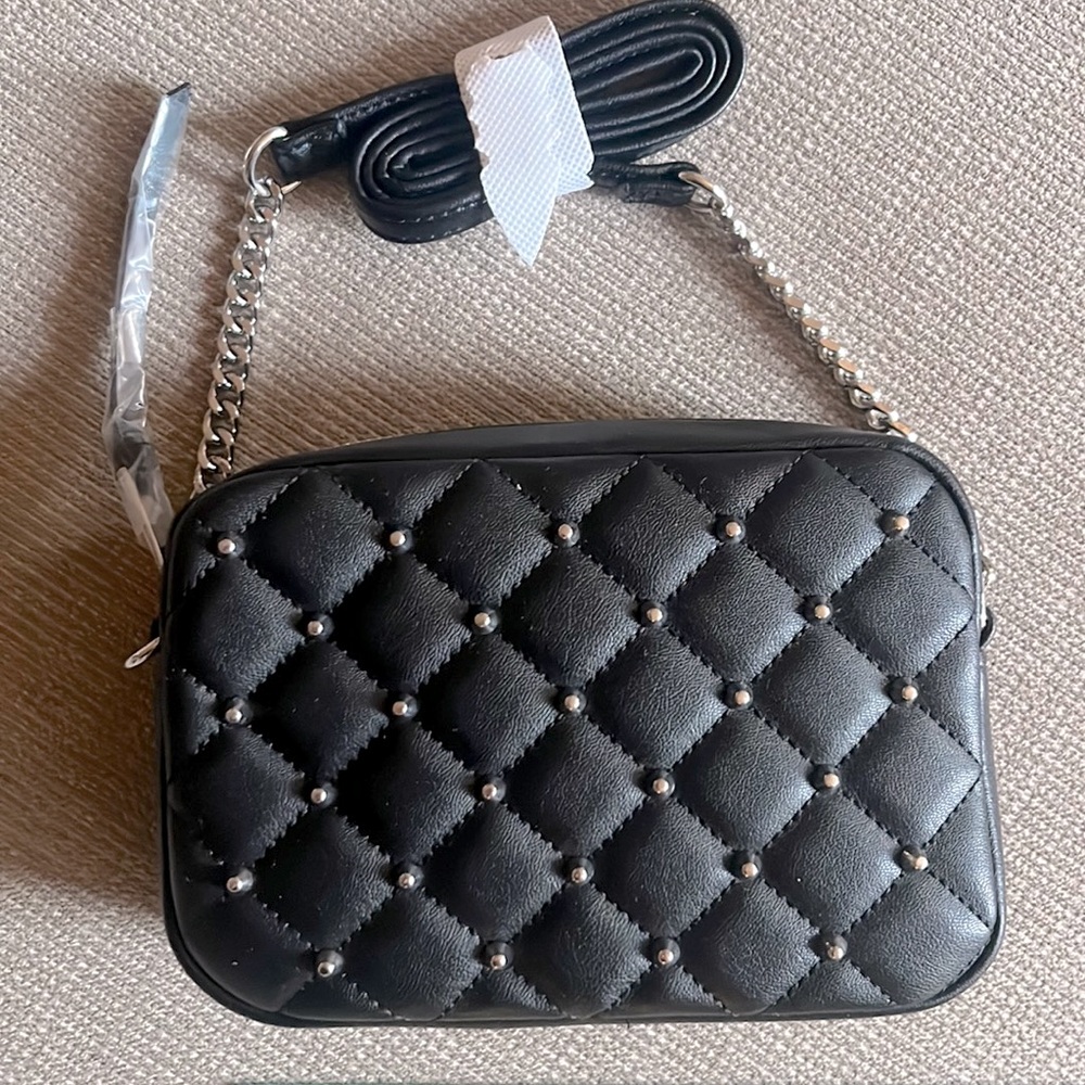 NEW Rebecca Minkoff black studded cross body bag.
